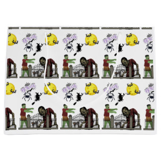 Sacola Para Presentes Grande Zombie Halloween Land Large Gift Bag