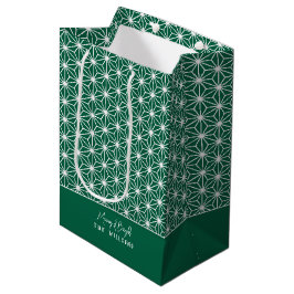Sacola Para Presentes Média の 麻 葉 | AsANOHA Padrão Kimono japonês presente Xma