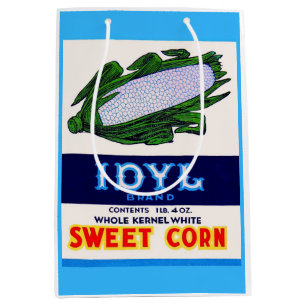 Sacola Para Presentes Média 1930s Etiqueta de Idyl Sweet Corn