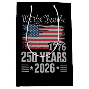 Sacola Para Presentes Média 250 Anos 1776 2026 250º Aniversário 4 De Julho
