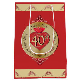 Sacola Para Presentes Média 40º/15 Ruby Vermelho