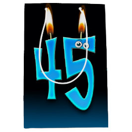 Sacola Para Presentes Média 45º Aniversário Velas Médias para Presentes
