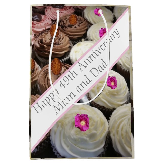 Sacola Para Presentes Média 49º aniversário de casamento (Frente)