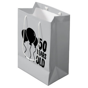 Sacola Para Presentes Média 50º aniversário da arte do balão