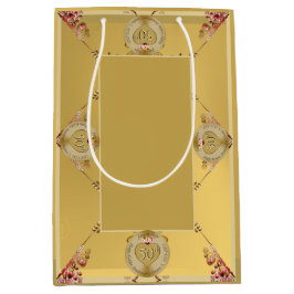 Sacola Para Presentes Média 50º ou 1rua Aniversário do Presente