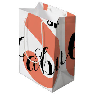 Sacola Para Presentes Média 50 e Fabuloso Presentes de Festa Corais Ousados