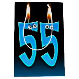 Sacola Para Presentes Média 55º Aniversário Velas Médias para Presente