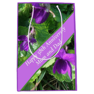 Sacola Para Presentes Média 58º aniversário de casamento