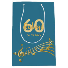 Sacola Para Presentes Média 60º Aniversário do ouro