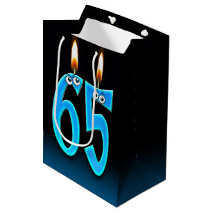 Sacola Para Presentes Média 65º Aniversário Velas Médias para Presente