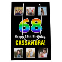 68.º aniversário: Rainbow "68", Fotos e nome perso