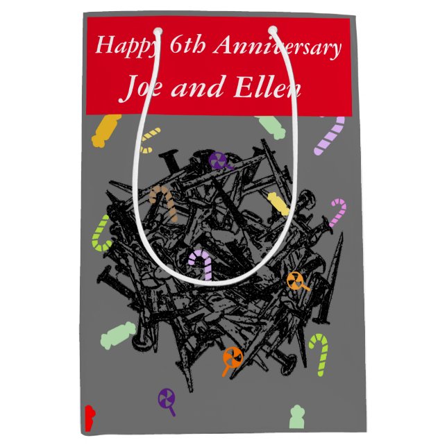 Sacola Para Presentes Média 6: Aniversário, Unhas e doces