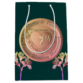 Sacola Para Presentes Média 7 Cobre Fresia Gift Bag