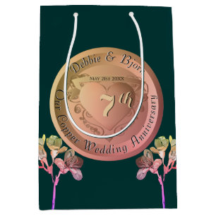 Sacola Para Presentes Média 7 Cobre Fresia Gift Bag