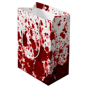 Sacola Para Presentes Média 7lx4,5wx10h Vampiro Sanguíneo de Splatter de Pres