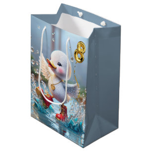 Sacola Para Presentes Média 8º aniversário Dançando em uma poça