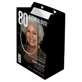 Sacola Para Presentes Média 80 Fabulous Magazine Cover 80th Birthday 