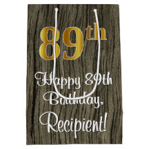 89º aniversário: Elegante Faux Dourado Look #, Fau