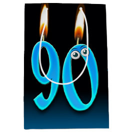 Sacola Para Presentes Média 90 Birthday Candles Médium Gift Bag