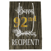 92º Aniversário: Padrão de Madeira Faux Dourada e 