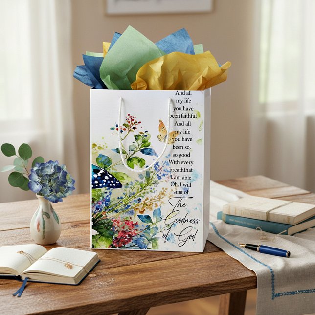 Sacola Para Presentes Média A bondade de Deus (Criador carregado)