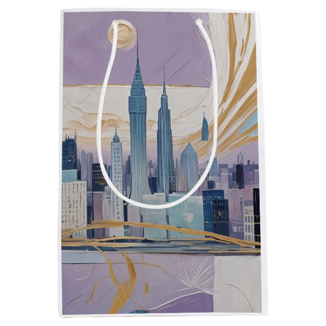 Sacola Para Presentes Média A Lunar Cityscape (Frente)