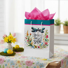 Sacola Para Presentes Média A Magia da Primavera floral