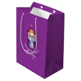 Sacola Para Presentes Média A menina bonito pray o saco nomeado arte do