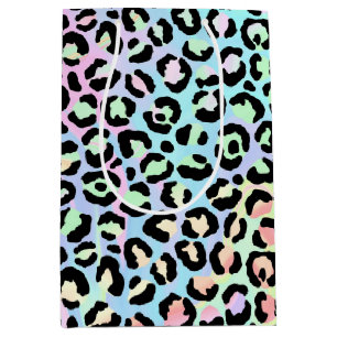 Sacola Para Presentes Média A Série Leopardo Iridescente Design 5