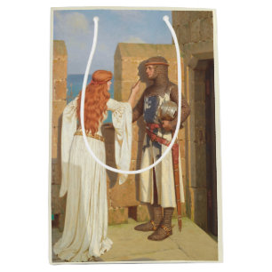Sacola Para Presentes Média A Sombra do Cavaleiro (por Edmund Blair Leighton)