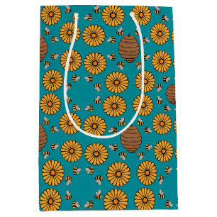 Sacola Para Presentes Média Abeja Melífera Fofa