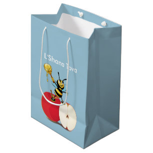 Sacola Para Presentes Média Abelha Apple Rosh HaShana