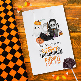 Sacola Para Presentes Média Abóbora Fantasma Ceifador Gato Preto Fofo Hallowee