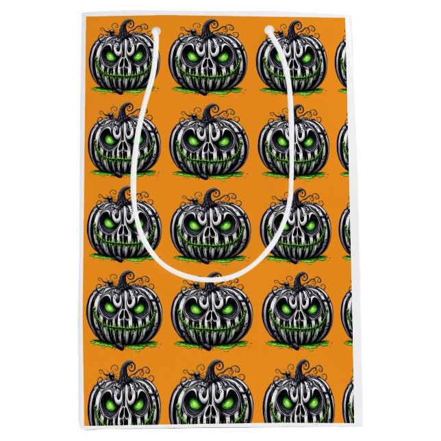 Sacola Para Presentes Média Abóbora Raiva (Frente)