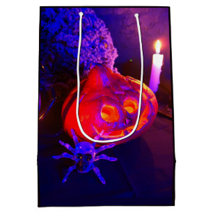 Sacola Para Presentes Média Abóboras neon