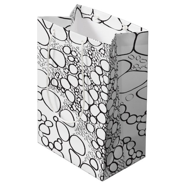 Sacola Para Presentes Média Abstrato digital work 10 (Verso inclinado)