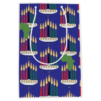 Sacola Para Presentes Média Abstrato Geométrico Kwanzaa Gift Bag