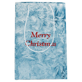 Sacola Para Presentes Média Abstrato, penas e flocos de neve