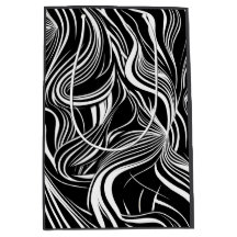 Abstratos contínuos criativos em preto e branco
