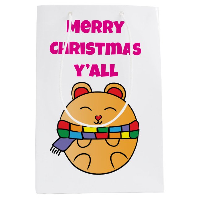 Sacola Para Presentes Média Adição de feijão (Frente)