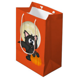 Sacola Para Presentes Média Adicionar nome ao truque de Bat Halloween ou bolsa