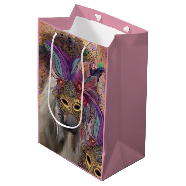 SACOLA PARA PRESENTES MÉDIA AFGHAN HOUND (Frente inclinada)