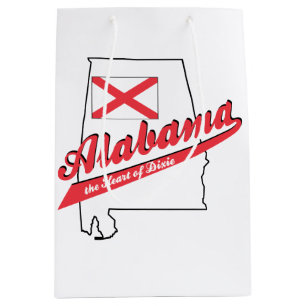 Sacola Para Presentes Média Alabama Coração de Dixie