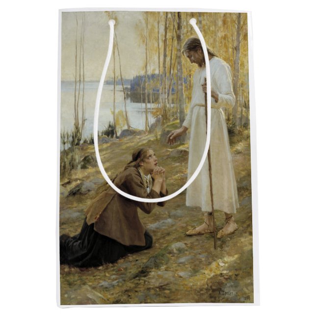 Sacola Para Presentes Média Albert Edelsense - Cristo e Mary Magdalene (Frente)
