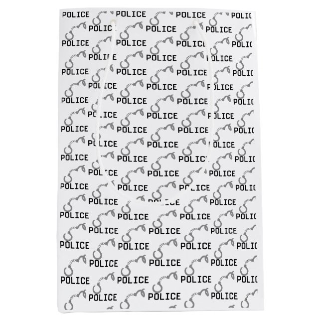 Sacola Para Presentes Média Alças da Polícia  (Frente)