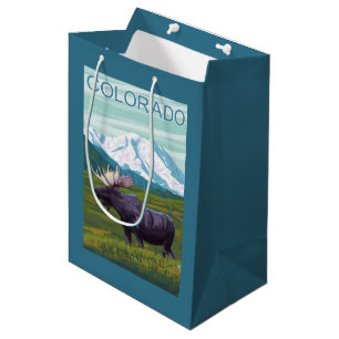 Sacola Para Presentes Média Alces com MountainColorado