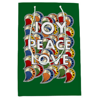 Sacola Para Presentes Média Alegria Paz Amor