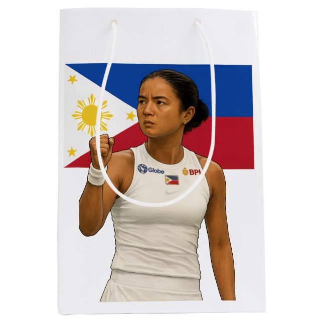 Sacola Para Presentes Média Alexandra Eala - Campeão de Guadalajara 2025 (Frente)