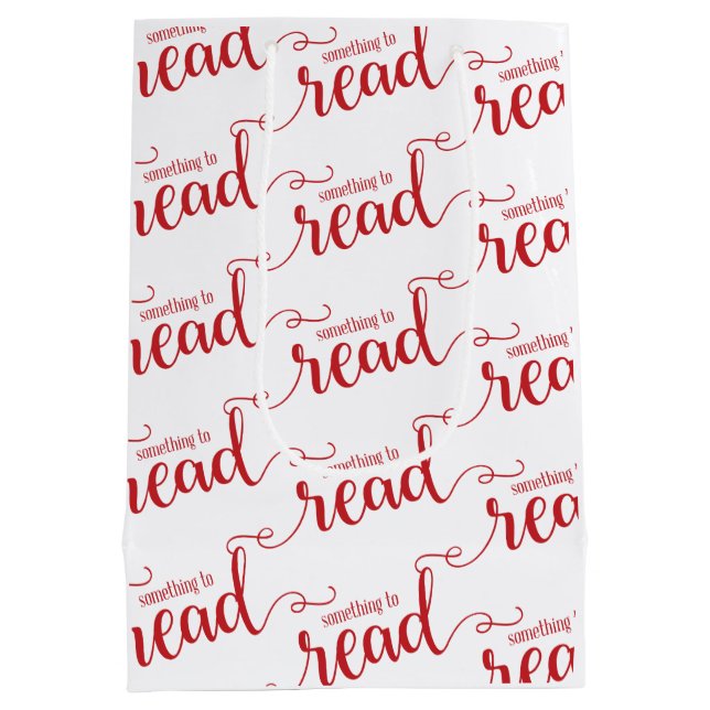 Sacola Para Presentes Média Algo para ler 4 Tema presente (Verso)