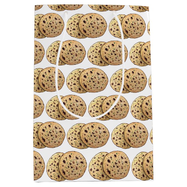 Sacola Para Presentes Média Alho Naan Bu Indian Flatpão Comida (Frente)